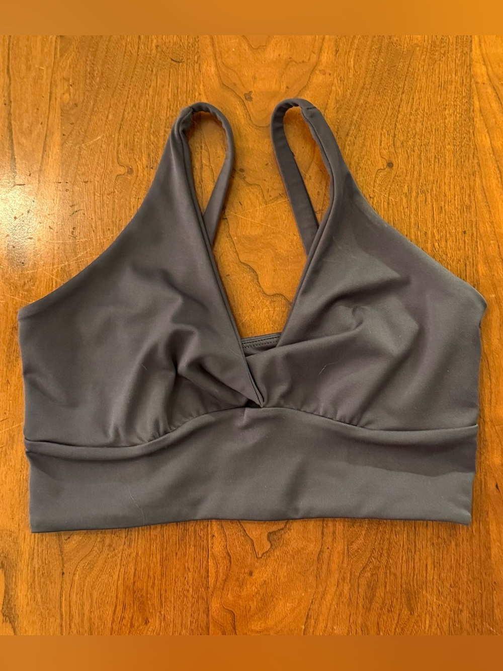 • Zella Twist Around Renew
Sports Bra - Gray Small - Picture 3 of 9